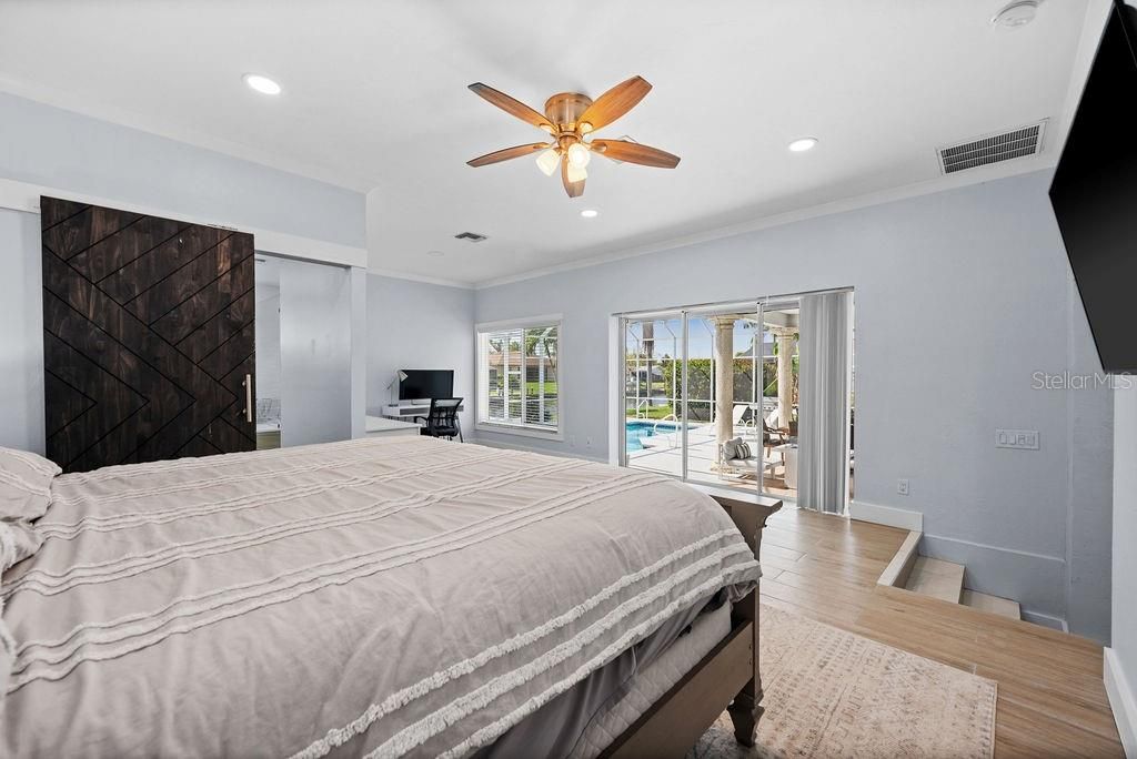 Master Bedroom overlooking Pool