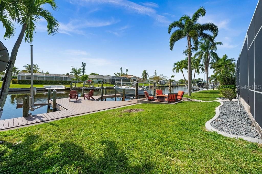 Dock and Sitting Area on Gulf Access Canal