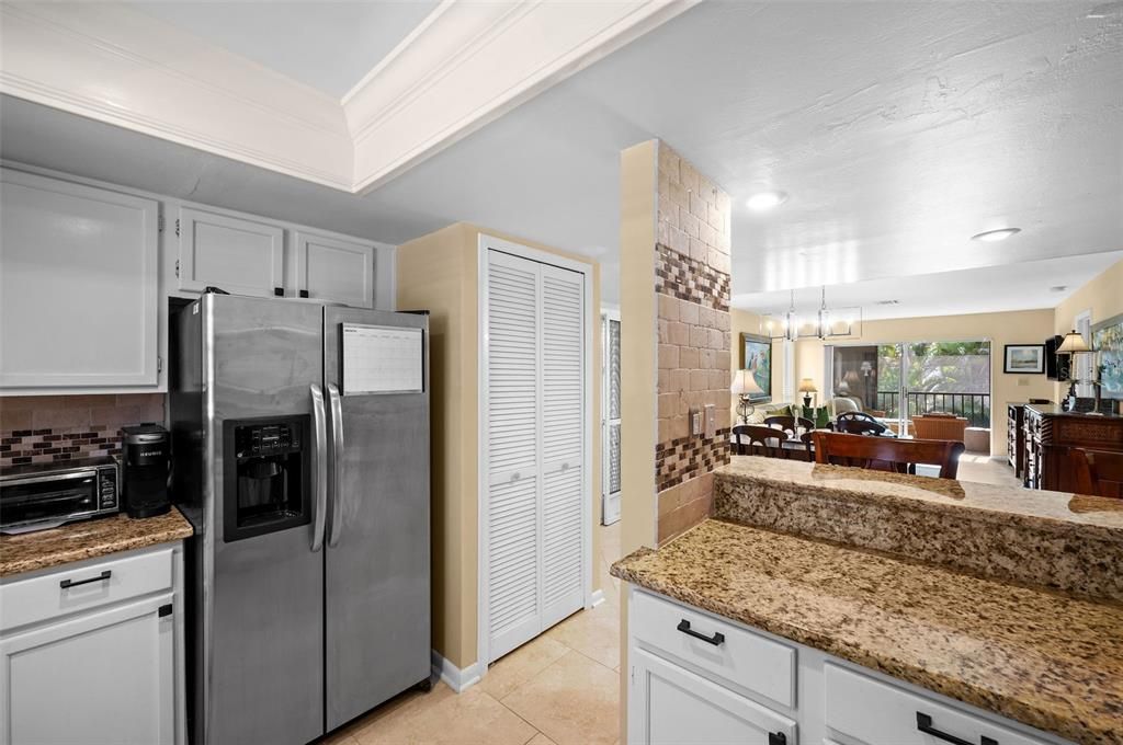 Kitchen Peninsula overlooking Living Area