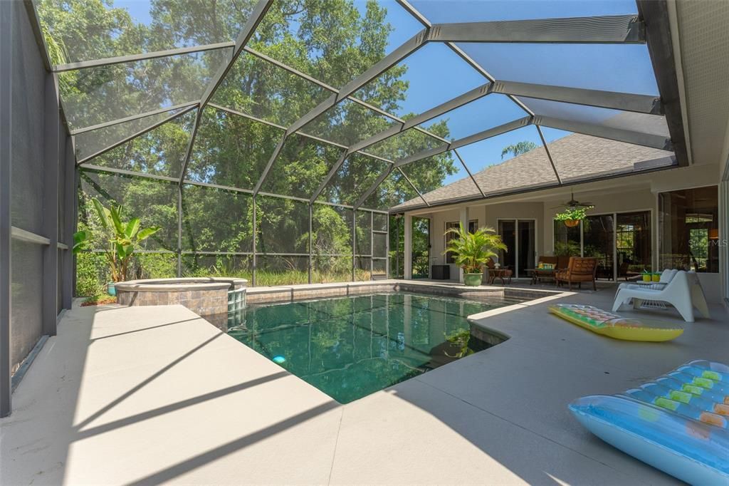 Sparkling Pool/Spa with Enchanting Dark Finish