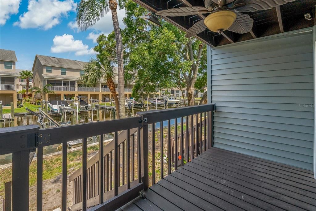 PATIO OVERLOOKING THE CANAL!