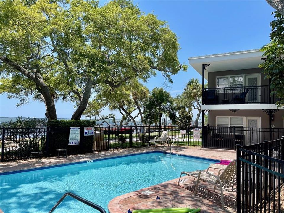 View from pool to your 2nd floor end unit.