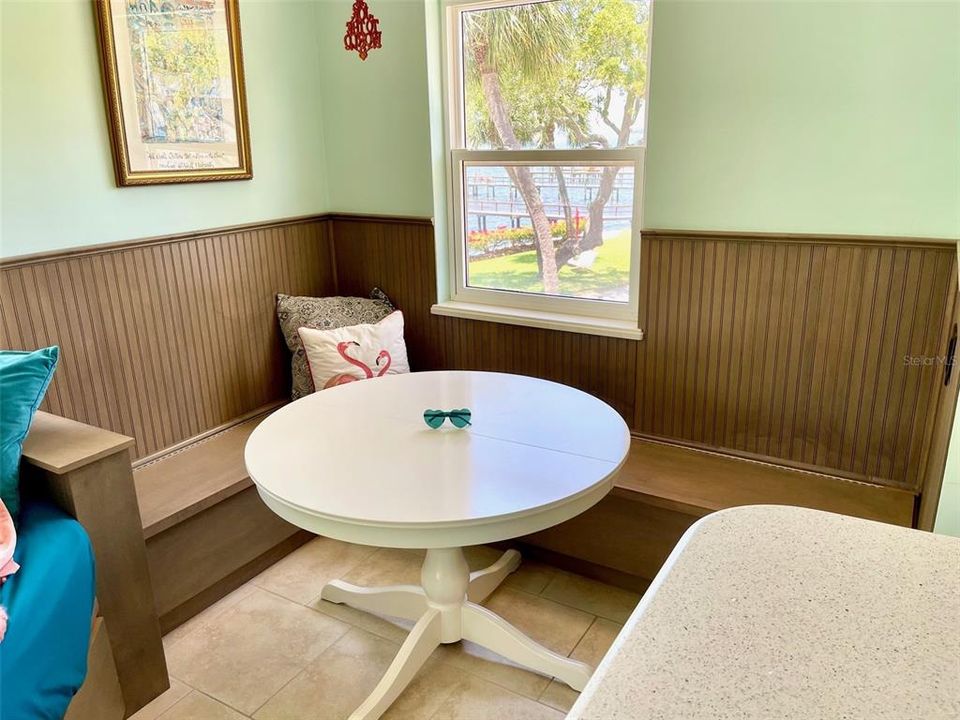 Built-in dining nook with under seat storage