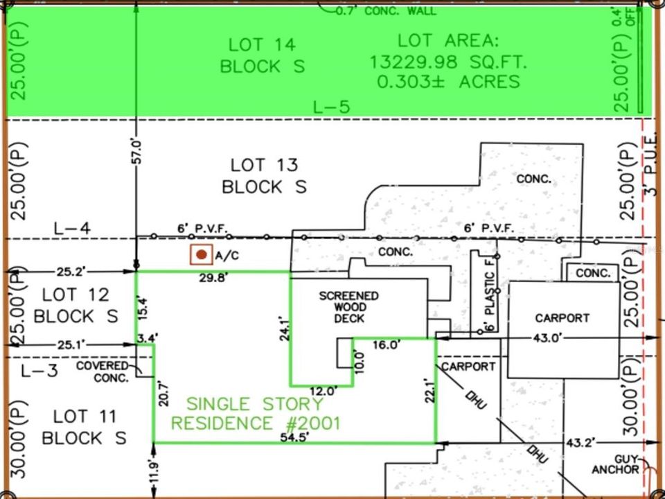 Lot 14 - Lot size and dimensions 2009 49TH ST N, SAINT PETERSBURG FL 33710