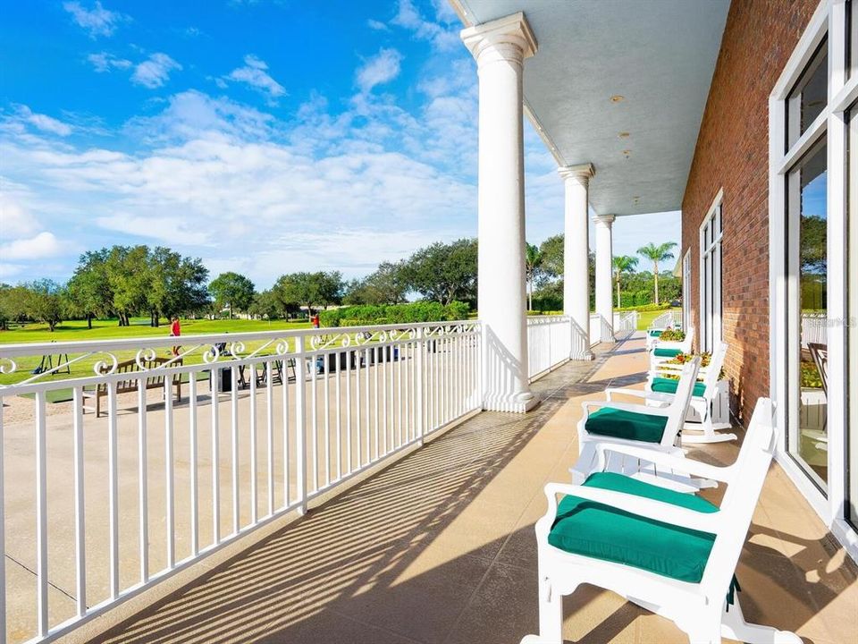 Watch the driving range activity from the Grill Room patio with your favorite beverage