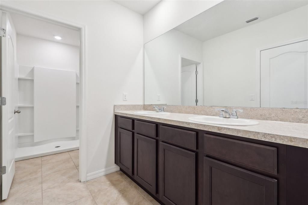 Master Bathroom with Dual Sinks