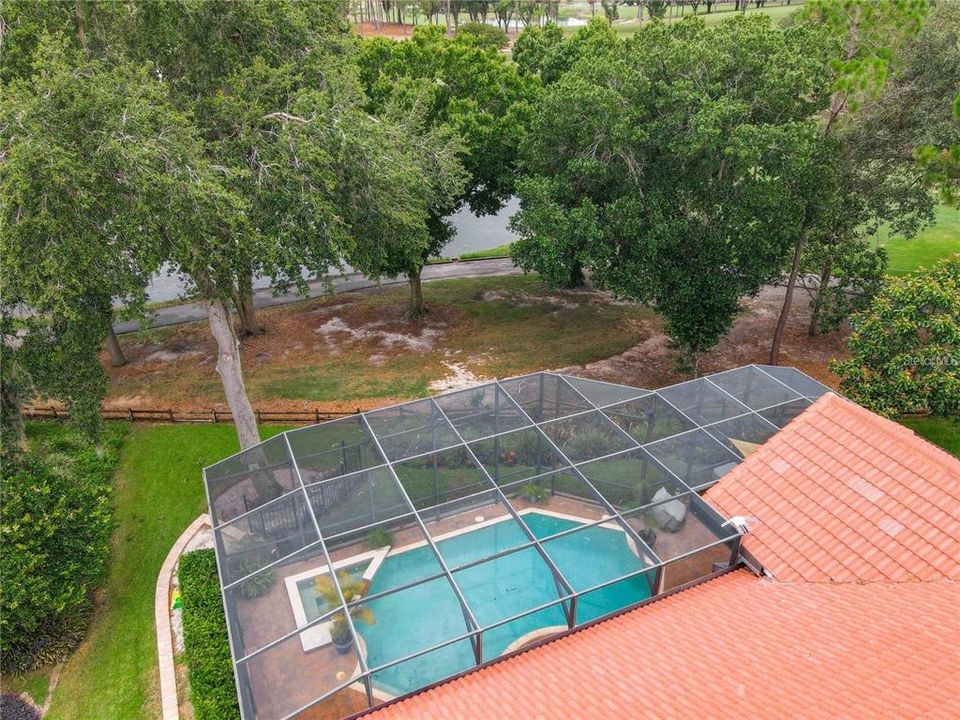 Aerial View of Pool and Property