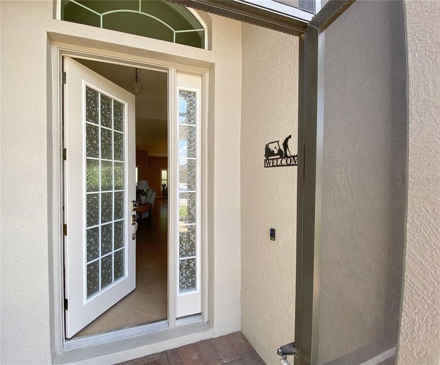 Glass Door entry with Screened Entry