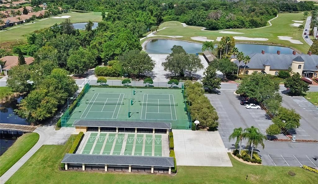 Shuffleboard and Tennis Area