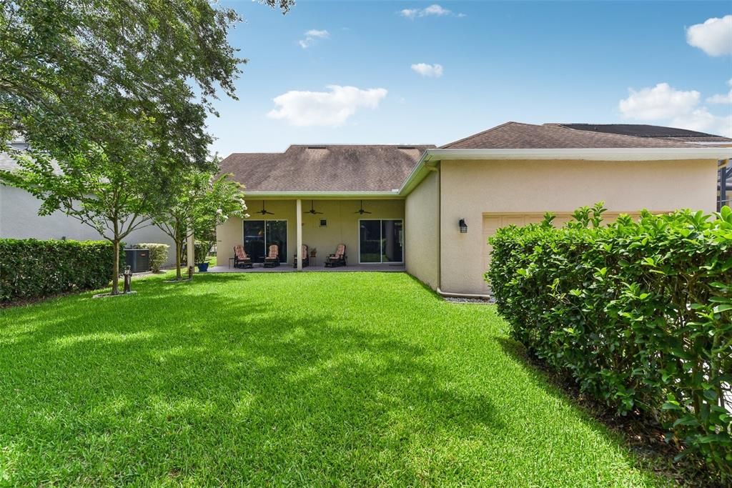 Backyard & Garage View