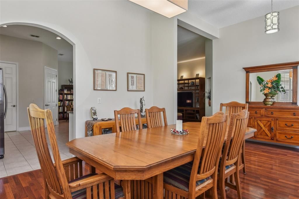 Formal Dining Room, Kitchen & Living Room View