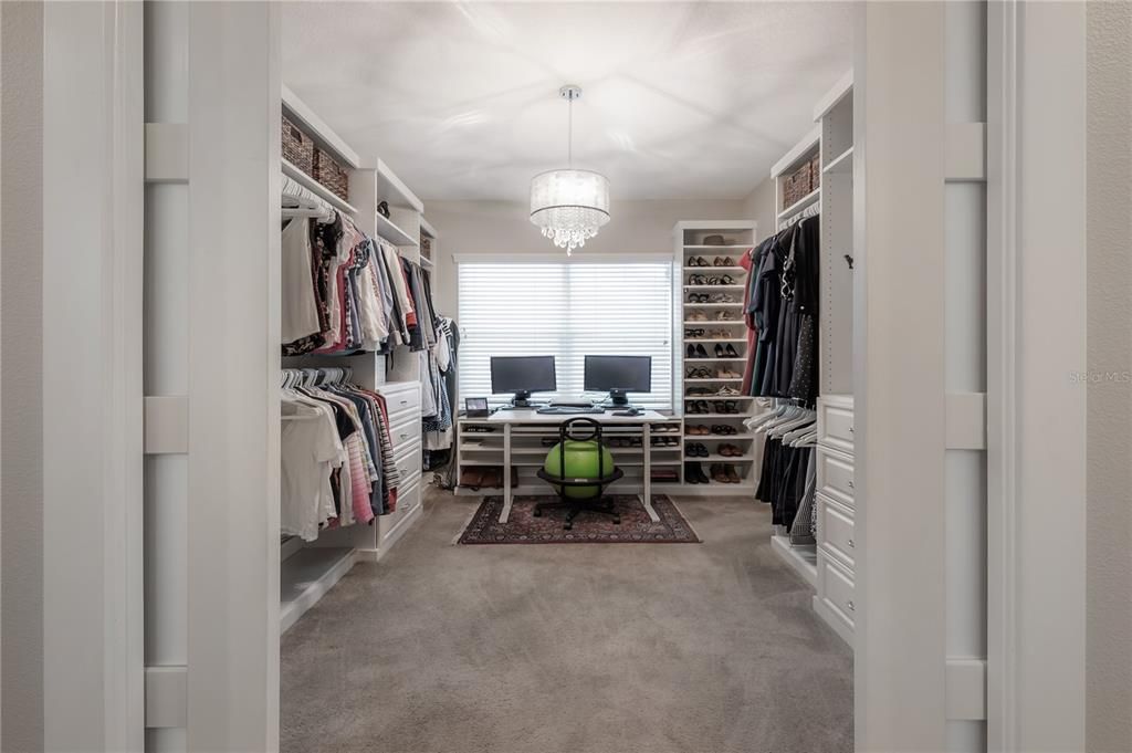 Custom office and walk in closet