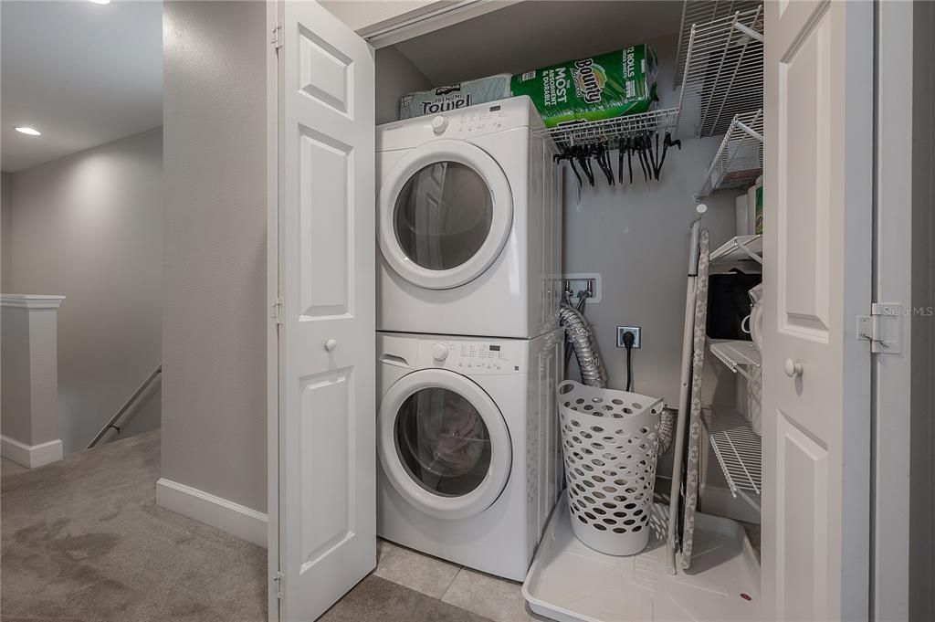 Second level laundry closet