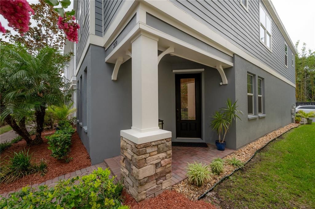 Front porch and side yard