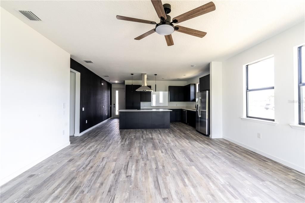 Living Room w/ view of Kitchen