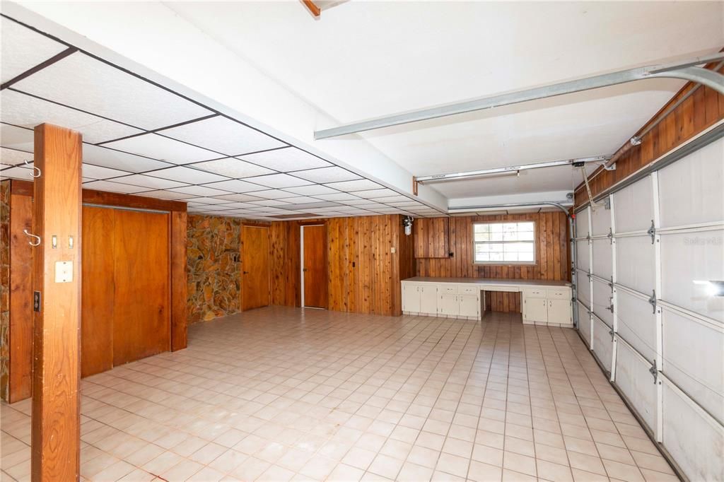 Flagstone, Tile Floors and Workbench