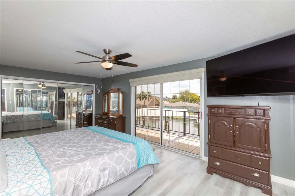 Balcony Overlooks Water Views