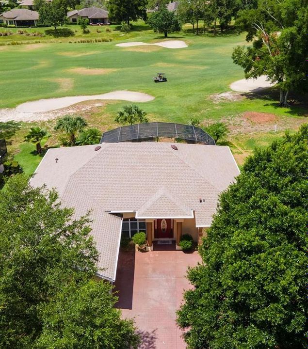 Aerial of Property with Golf Course Views