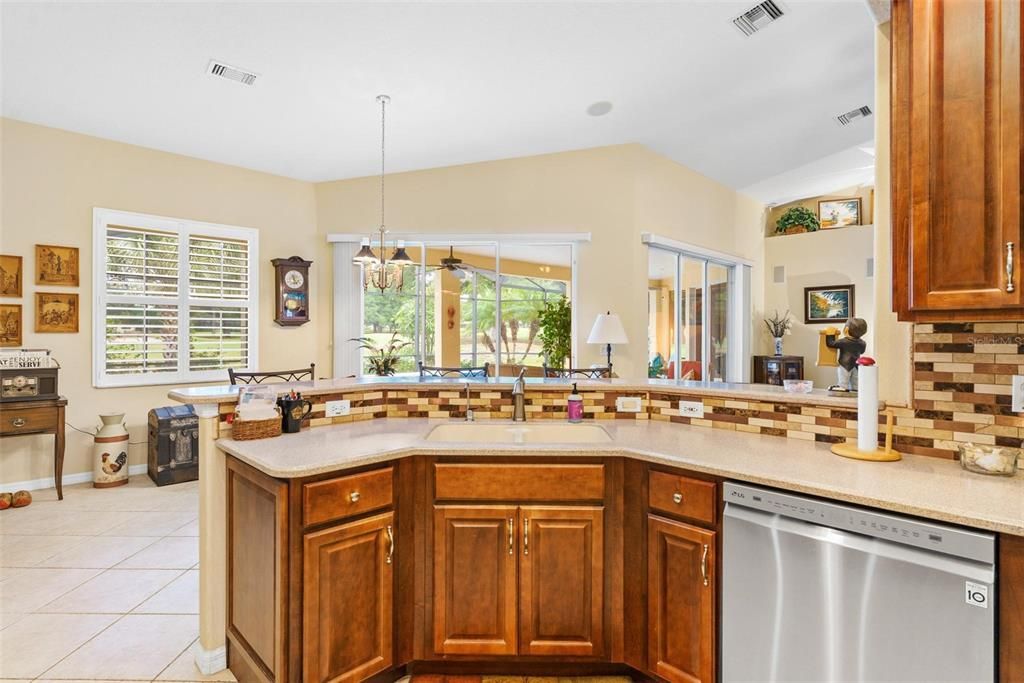 Kitchen overlooking Dinette Area