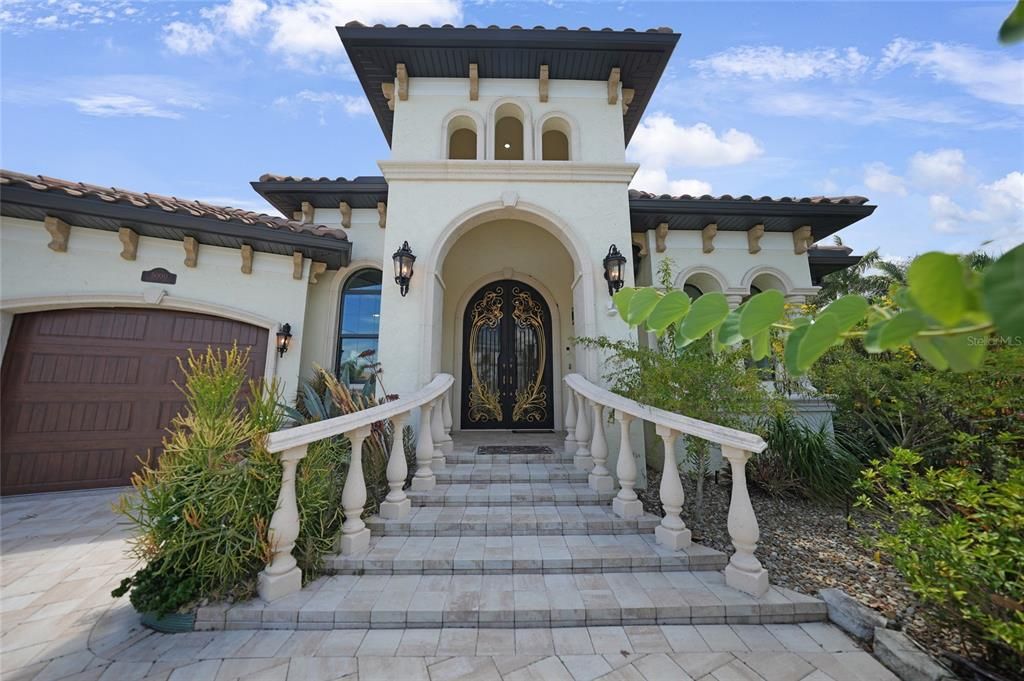 The grand entrance to the Estate at 5000 Palermo