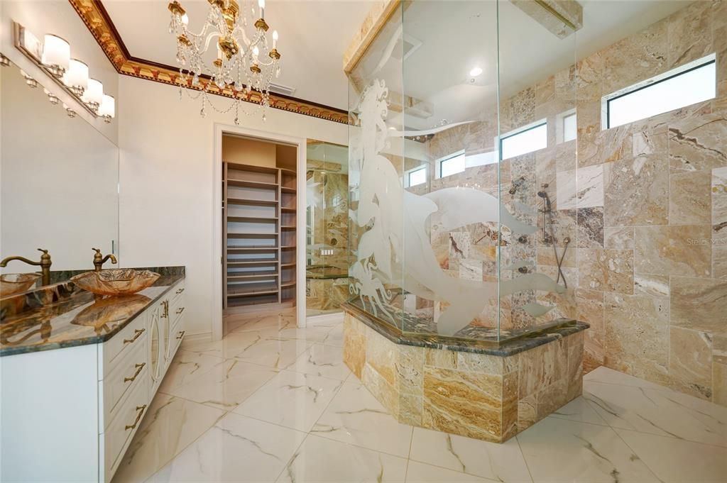 High end features surround you in this bathroom.