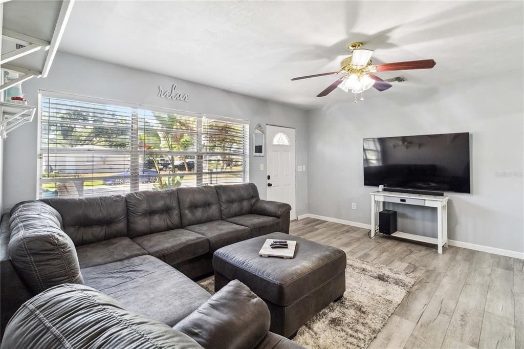 Open living / dining room space