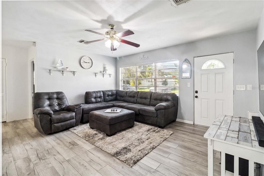 Open living / dining room space