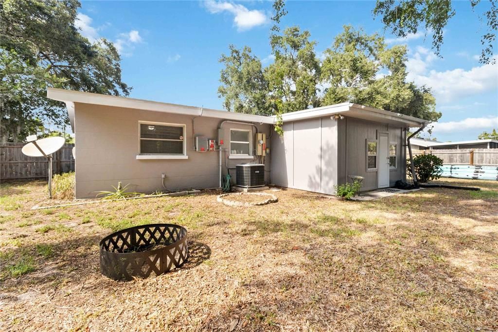 Spacious fenced in backyard