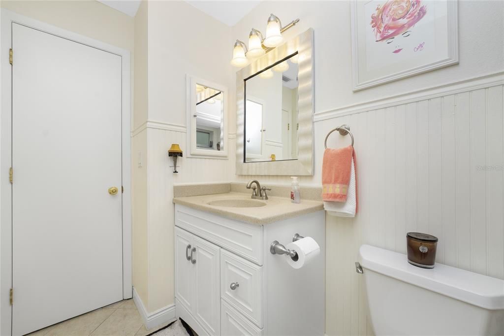 Guest bath updated vanity.