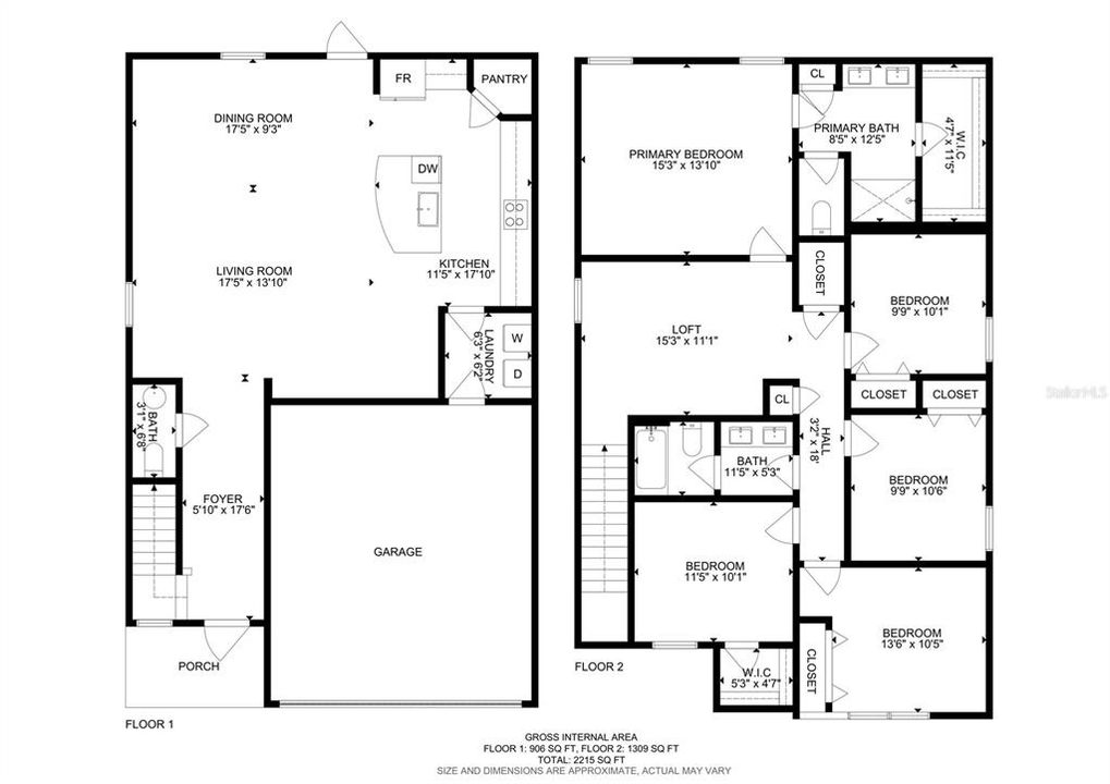 На продажу: $414,000 (5 спален, 2 ванн, 2215 Квадратных фут)