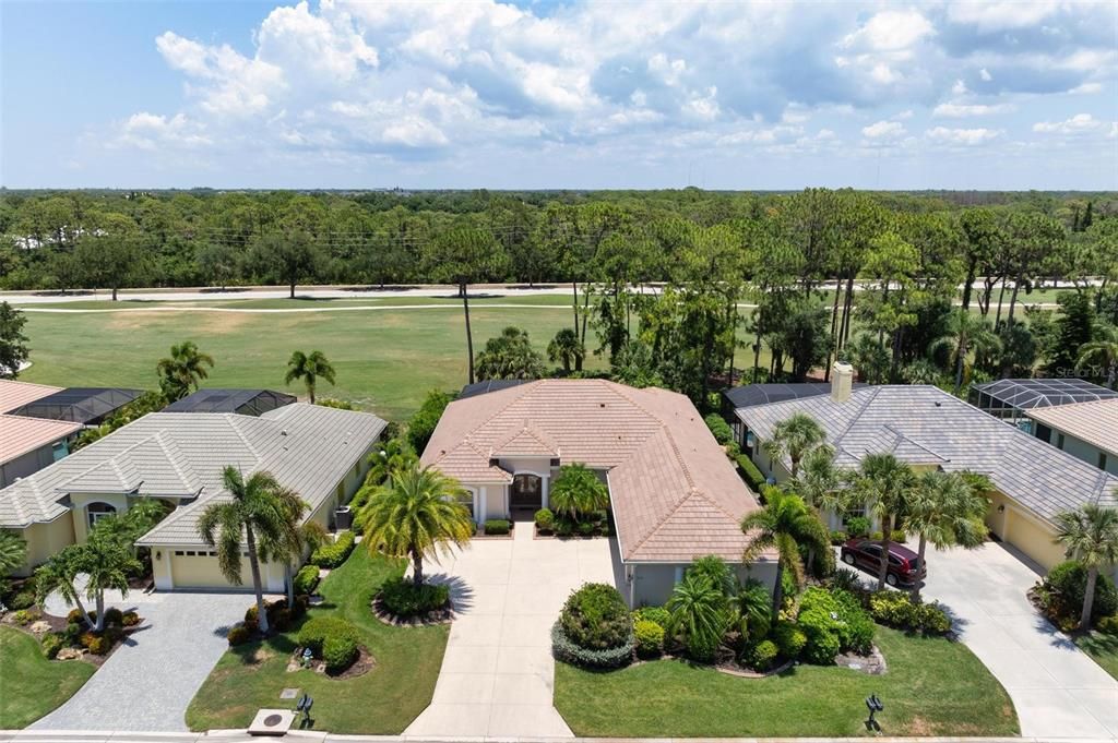 Aerial - golf course setting