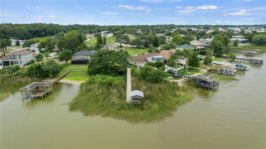 Ariel View of Lake 7 Dock