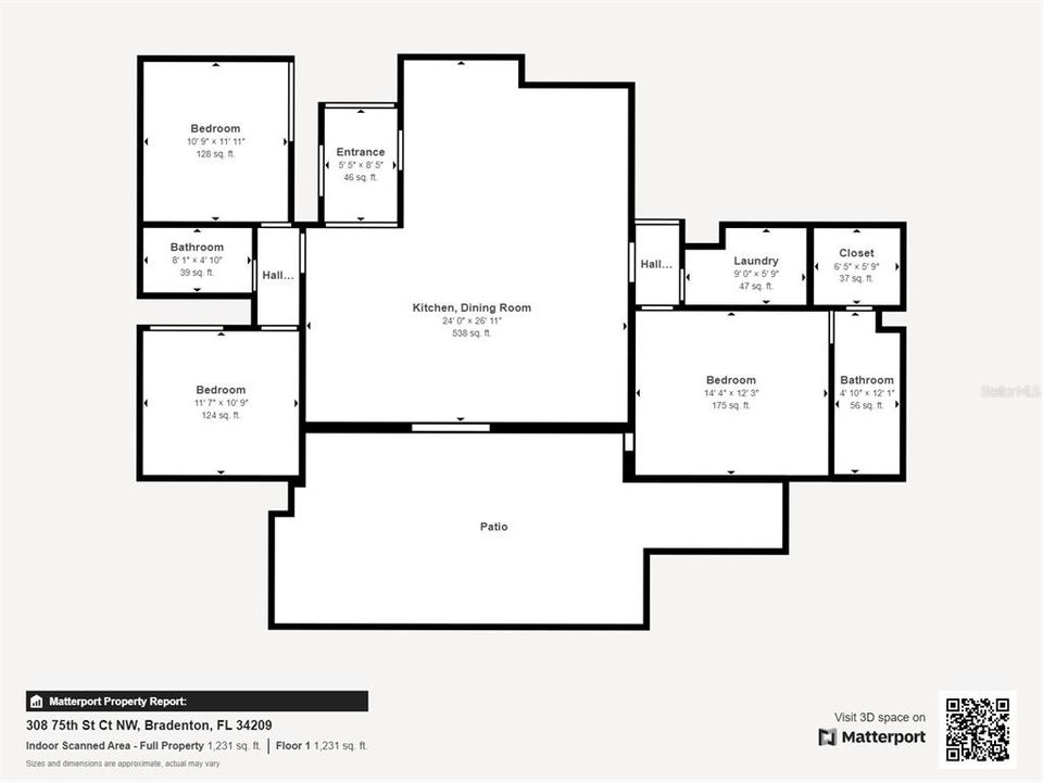 На продажу: $625,000 (3 спален, 2 ванн, 1372 Квадратных фут)