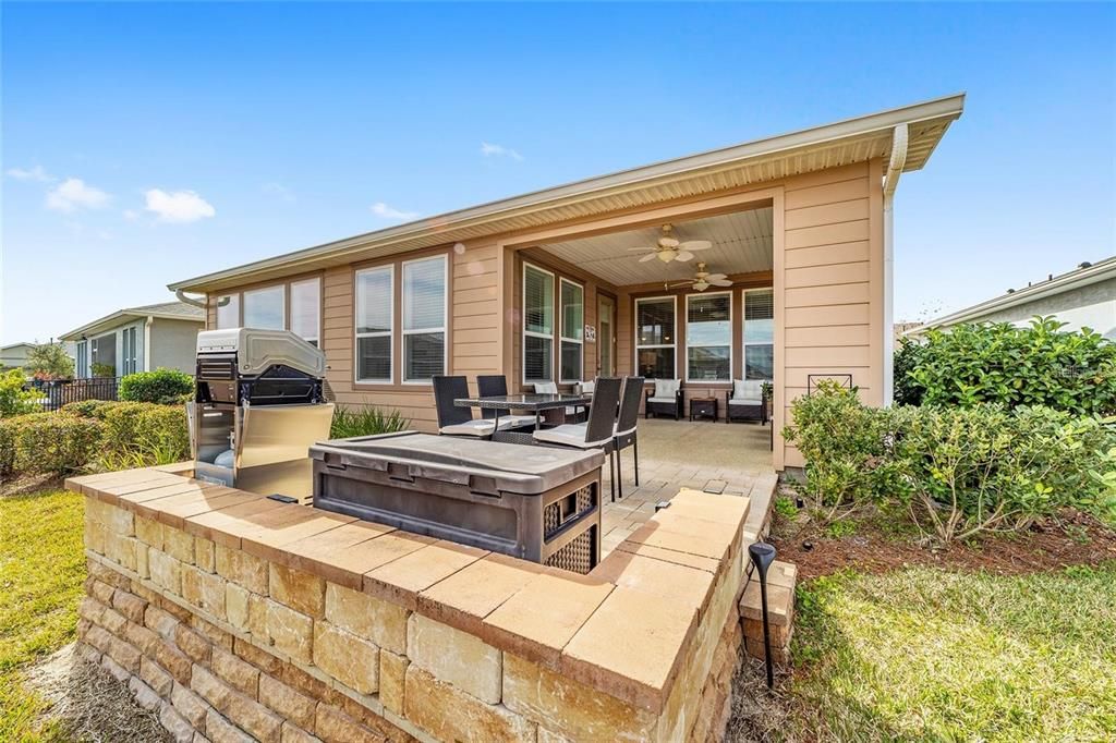 BBQ area on Extended Rear Patio