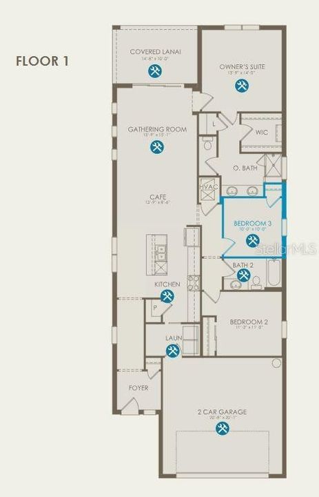 Floorplan with structural options