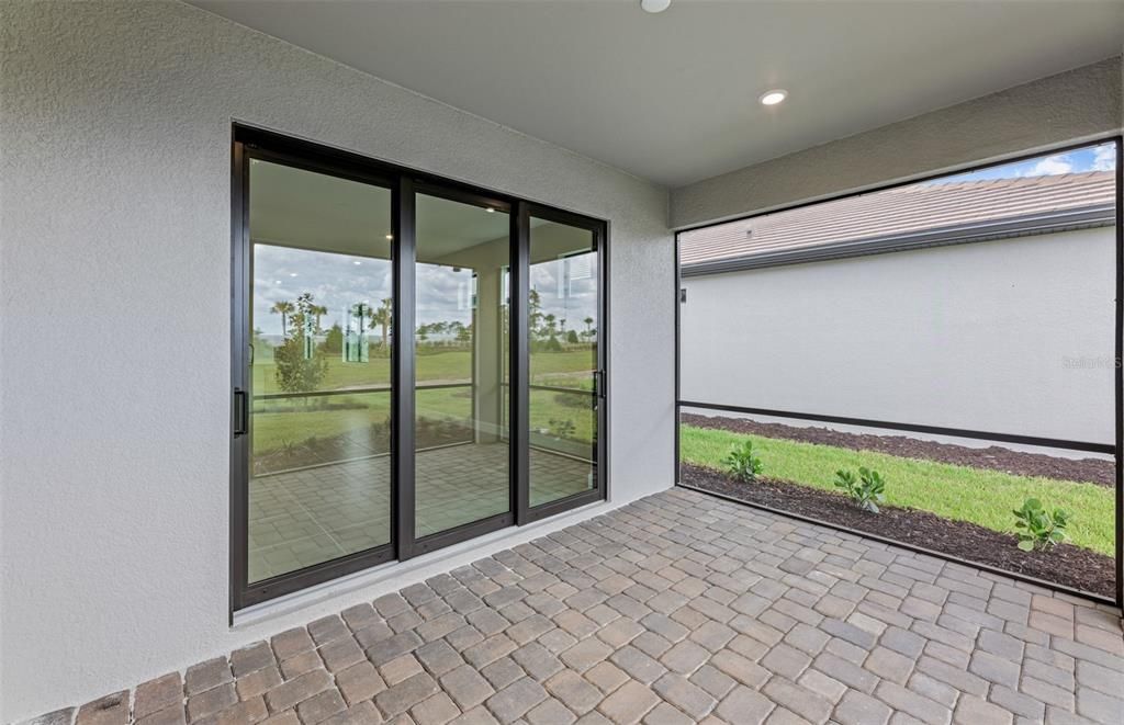 Sliding glass door off gathering room.