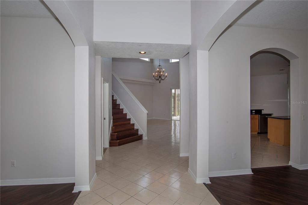 Foyer to Living room and Dining room