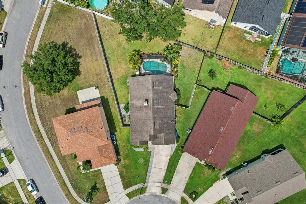 OVERSIZED PIE SHAPED LOT in a CUL-DE-SAC with an OVERSIZED YARD FULLY FENCED IN, in a tucked away portion of the community with ALMOST NO DRIVE BY TRAFFIC!