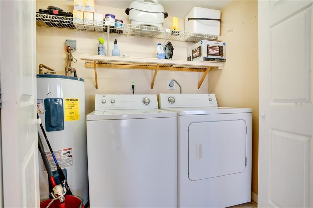 Full size washer + dryer in unit!