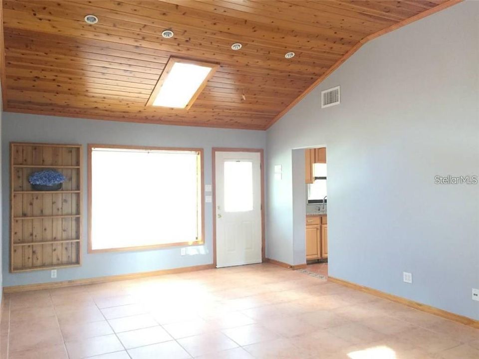 Family room w/ skylights