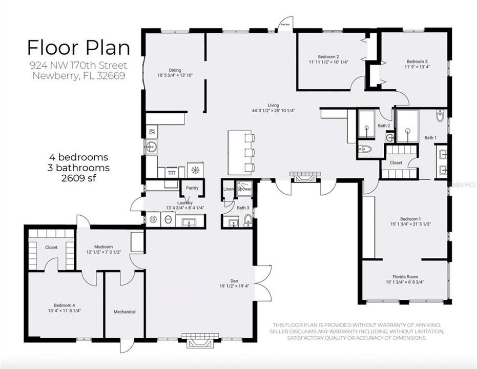 Active With Contract: $749,900 (4 beds, 3 baths, 2609 Square Feet)