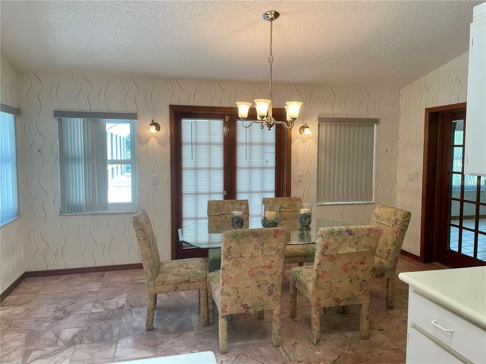 Family room with French doors