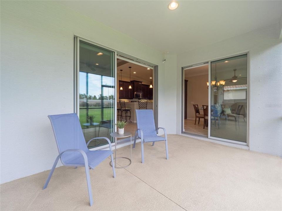 Sliding Doors from Family Room & Dining Room