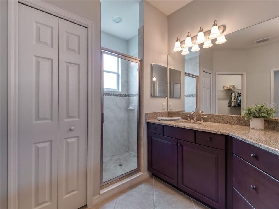 Walk-In Shower & Linen Closet