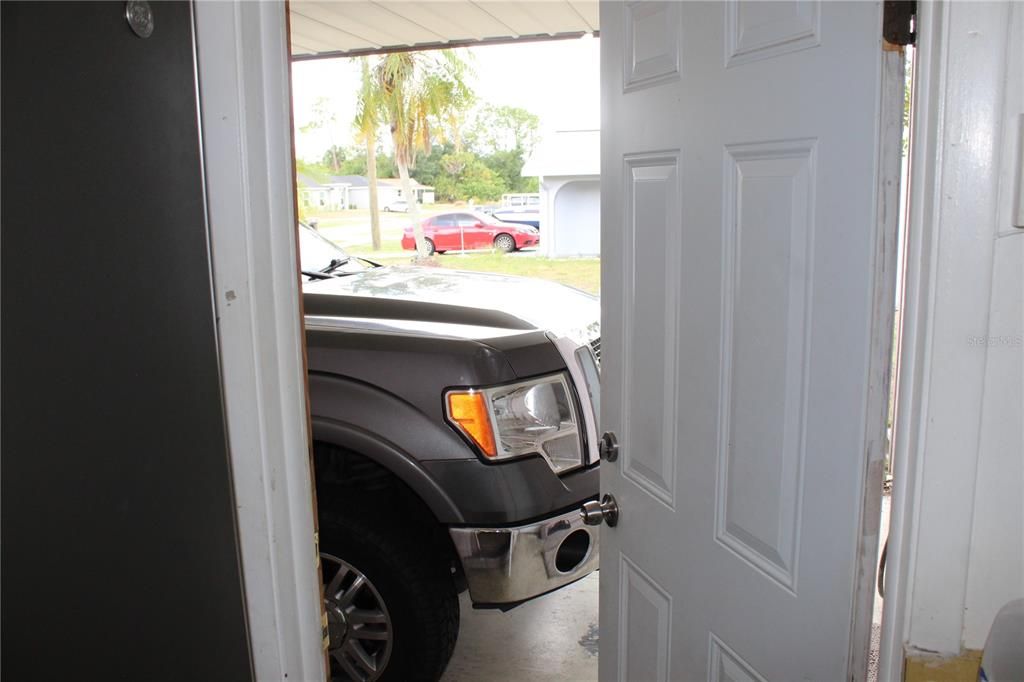 Door to carport