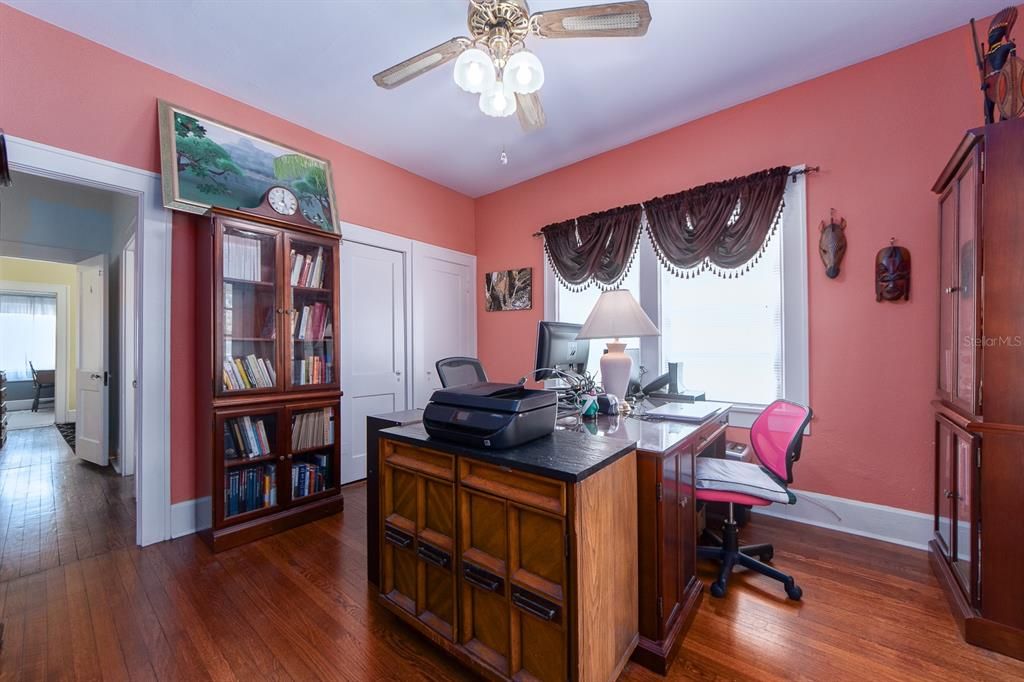 Lower front bedroom, now an office