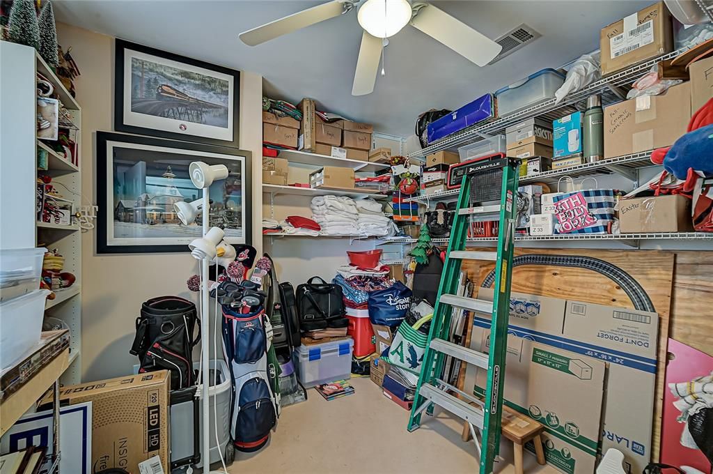 Air-conditioned storage room with new window facing the street - would also make a perfect workshop.