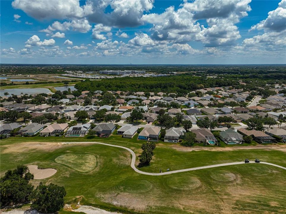 Golf course and community. Golf course was just sanded and will green back up in no time