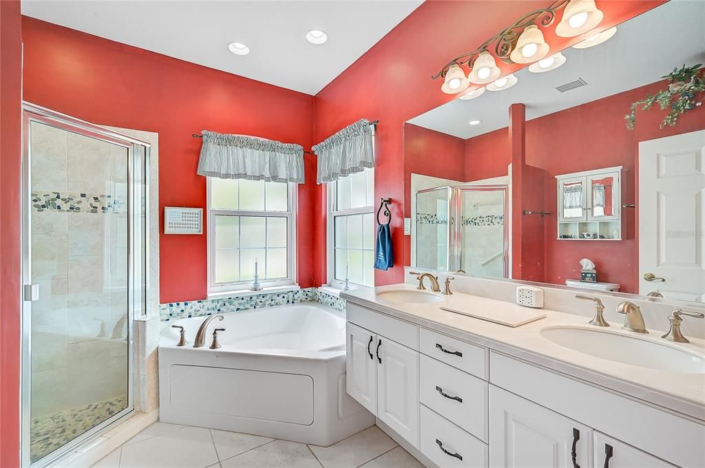 Master bath with double sinks