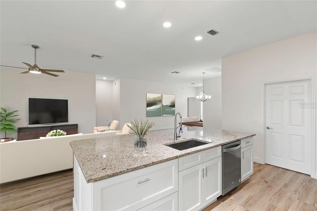 Virtually Staged Kitchen Island